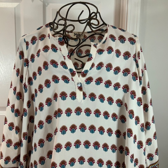 Show Me Your Mu Mu Jamie Tunic Boho Hippie Floral Mini Dress Size Small - Picture 7 of 8